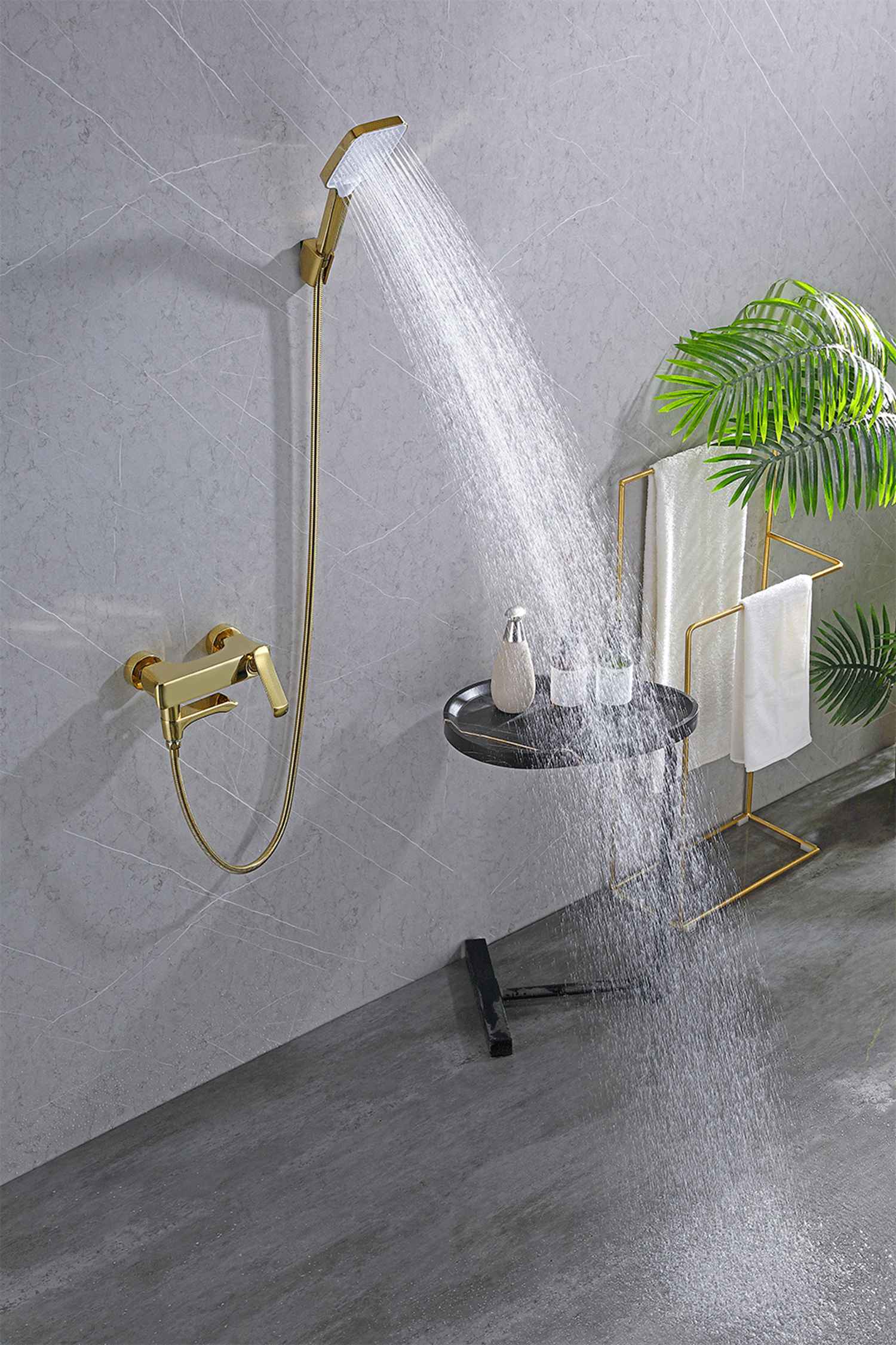Agitador de ducha expuesto de latón sólido