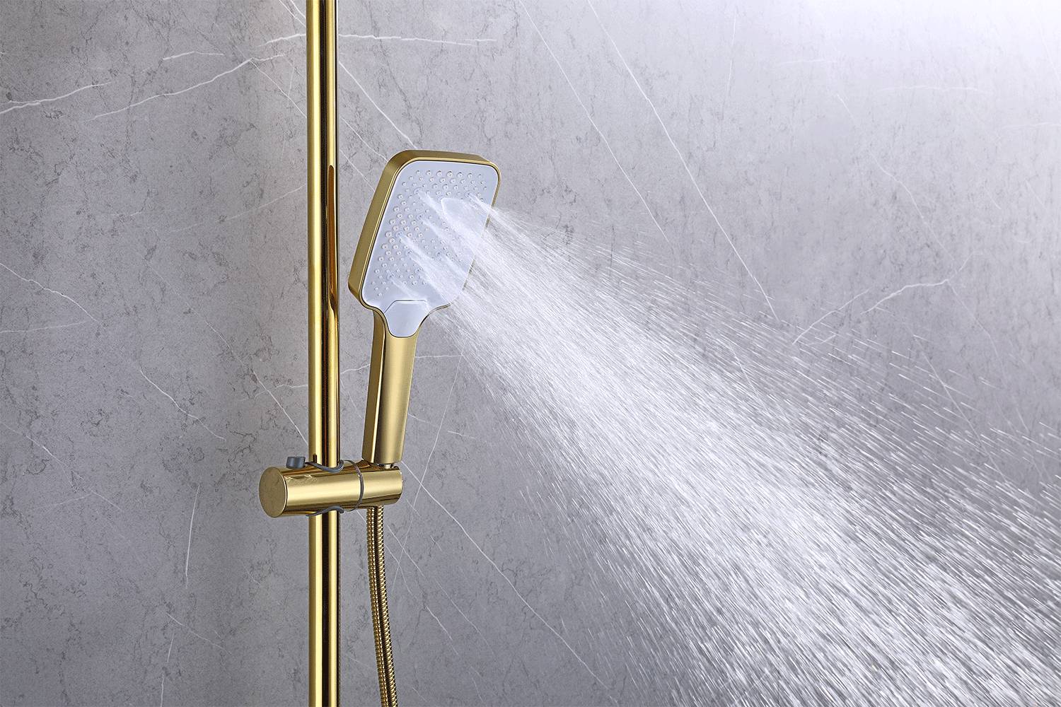 Solid Messing Regen Dusche Exposed Duschsystem mit Peeling Technologie