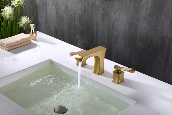 three holes square shape washbasin faucet 