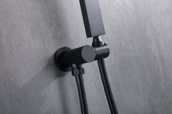 choose elegant black shower system set