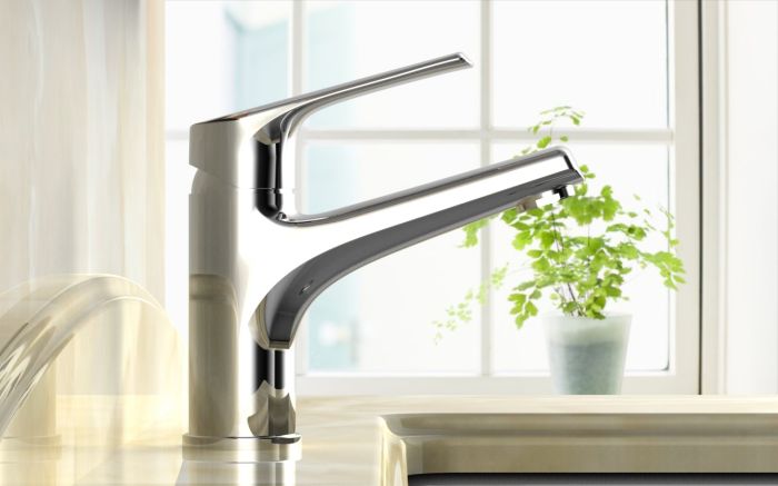 features of solid brass single hole bathroom faucets